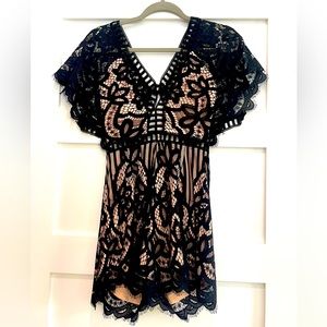 Black lace romper